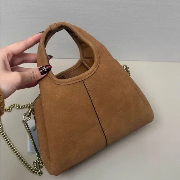 Coach Tan Mini Bag with Gold Chain - Picture 2 of 5